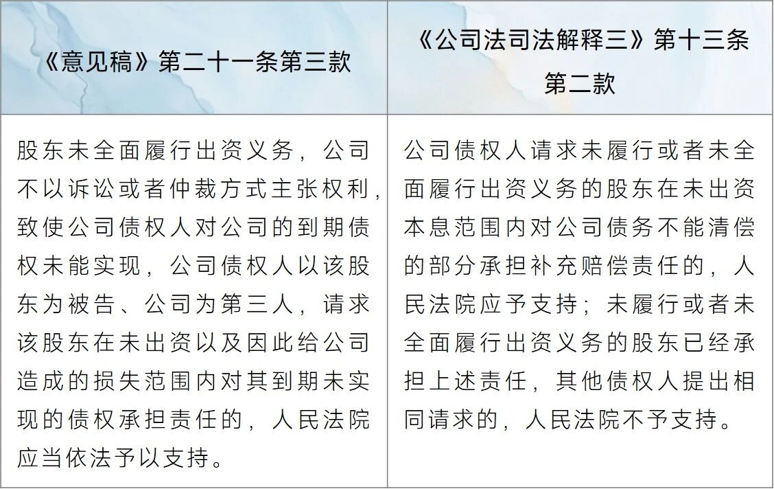 新《公司法解释（征求意见稿）》诉讼实操探析——债权人向瑕疵出资股东追责的制度变化| 北京金诚同达律师事务所_JT&N